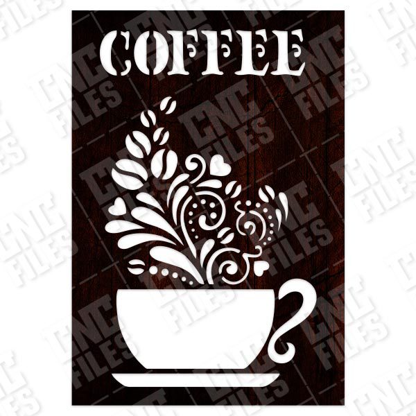 Coffee Design file - EPS AI SVG DXF CDR