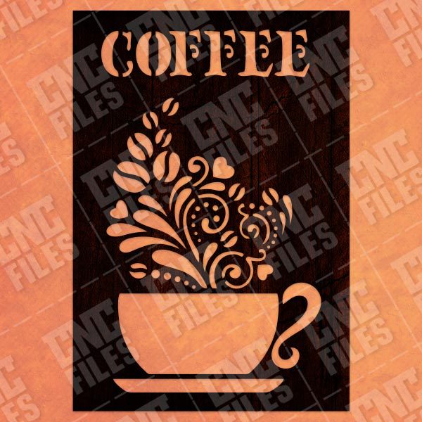 Coffee Design file - EPS AI SVG DXF CDR