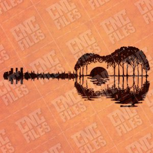 Guitar light painting design files - EPS AI SVG DXF CDR R00139