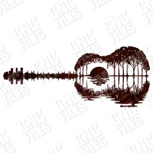 Guitar light painting design files - EPS AI SVG DXF CDR R00139