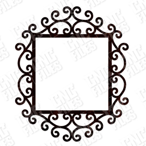 DWG and EPS File For CNC Plasma Router F68 laser Nice mirror frame DXF 