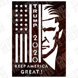 TRUMP 2020, Keep America Great files – EPS AI SVG DXF CDR