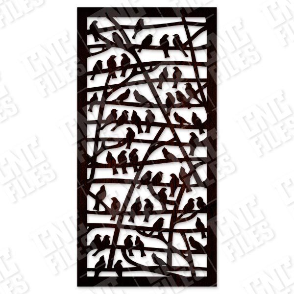 Partition With Birds Pattern Design files - EPS AI SVG DXF CDR R00145