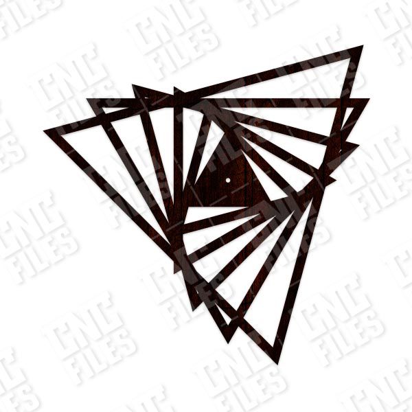 Triangle clock Design files - DXF SVG CDR EPS AI