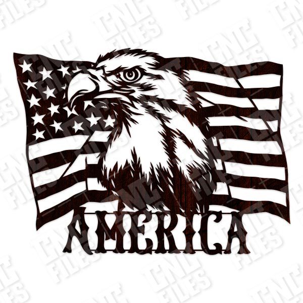 American Flag Eagle Design files - DXF SVG EPS AI CDR