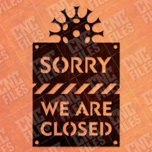 We are closed for quarantine notification - Coronavirus - design files - DXF SVG CDR EPS AI