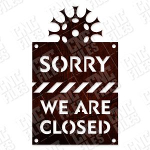 We are closed for quarantine notification - Coronavirus - design files - DXF SVG CDR EPS AI