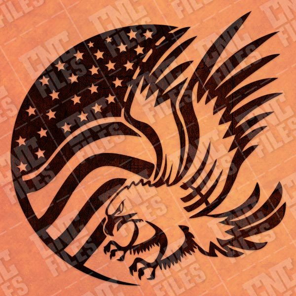 American Eagle Flag Design files - DXF SVG EPS AI CDR