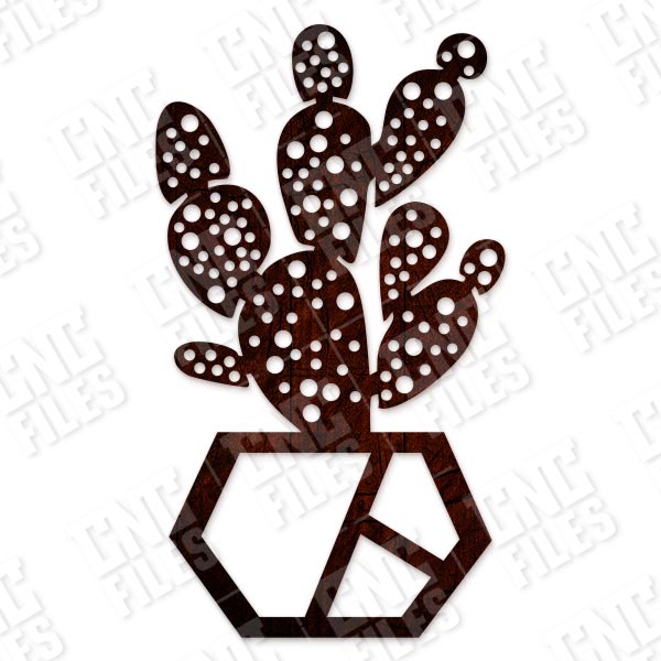 Cactus Wall Vector Design file - DXF SVG EPS AI CDR