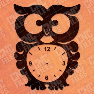 Owl Wall Clock Design file - DXF SVG EPS AI CDR