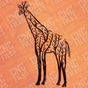 Giraffe Tree Art Vector Design file - EPS AI SVG DXF CDR