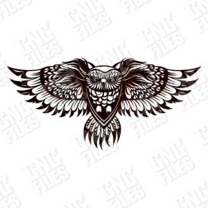 OWL Wall Art Vector Design files - DXF SVG EPS AI CDR