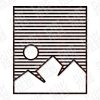 Mountain Stripes Wall Art Vector Design files - DXF SVG EPS AI CDR
