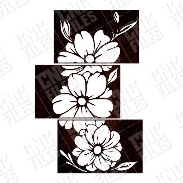 Hibiscus Flowers Cut Design files – DXF SVG EPS AI CDR