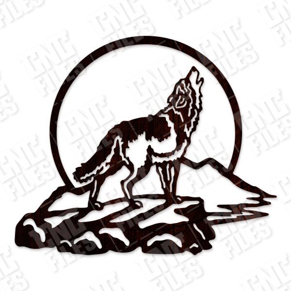 Wolf Art Vector Design file - DXF SVG EPS AI CDR