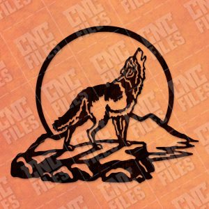 Wolf Art Vector Design file - DXF SVG EPS AI CDR