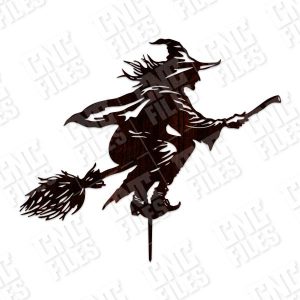 Halloween Witch Flying Vector Design file - DXF SVG EPS AI CDR