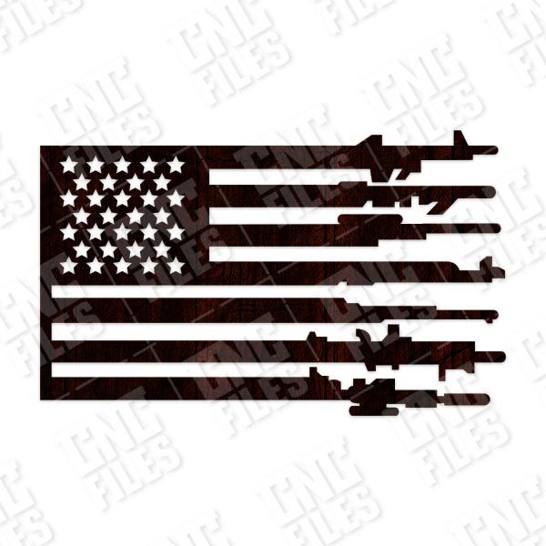 Patriotic USA Flag American Vector Design files - DXF SVG EPS AI CDR P226