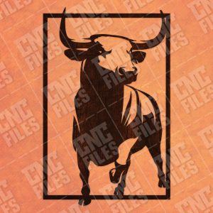 Bull panel design files - DXF SVG EPS AI CDR