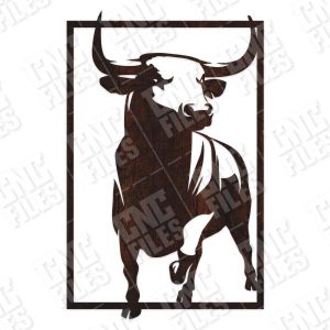 Bull panel design files - DXF SVG EPS AI CDR