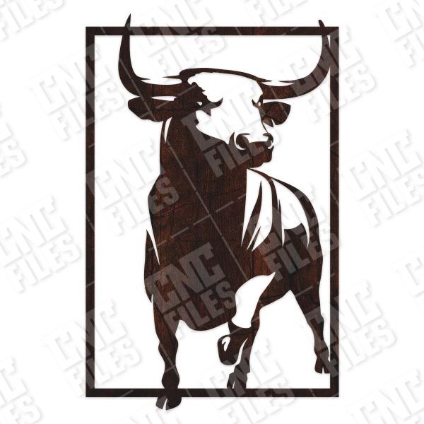 Bull panel design files - DXF SVG EPS AI CDR