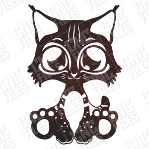 Cute cat design files – DXF SVG EPS AI CDR