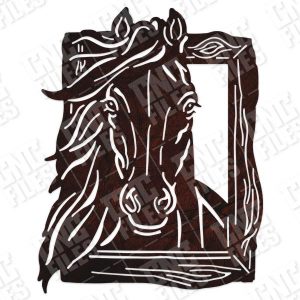 Horse face vector design files – DXF SVG EPS AI CDR