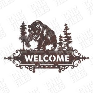 Welcome bear design files - SVG DXF EPS AI CDR