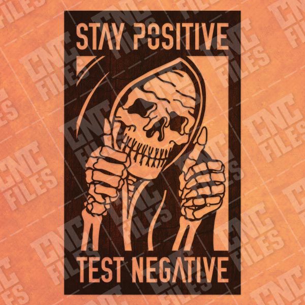 Test negative stay positive vector design files - DXF SVG EPS AI CDR
