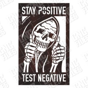 Test negative stay positive vector design files - DXF SVG EPS AI CDR