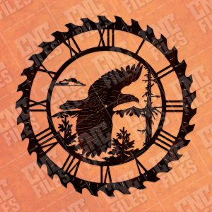 Eagle wall clock vector design file - DXF SVG EPS AI CDR