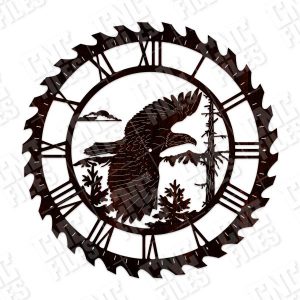 Eagle wall clock vector design file - DXF SVG EPS AI CDR