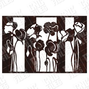 Flower wall decor design files - DXF SVG CDR EPS AI - P253