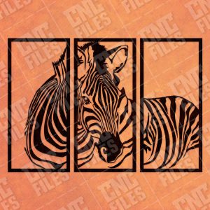 Zebra wall decoration design files - DXF SVG EPS AI CDR