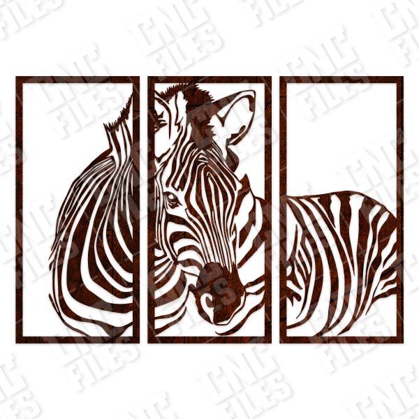 Zebra wall decoration design files - DXF SVG EPS AI CDR