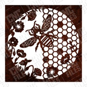Honeycomb wall decor design files - DXF SVG EPS AI CDR
