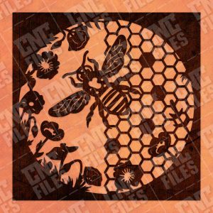 Honeycomb wall decor design files - DXF SVG EPS AI CDR