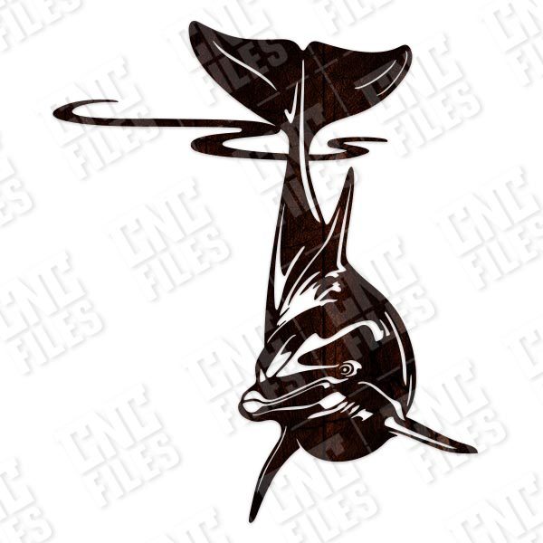 Dolphin vector design files - DXF SVG EPS AI CDR