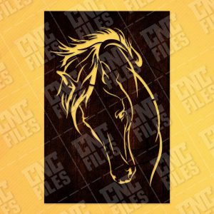 Horse face vector design files - DXF SVG EPS AI CDR