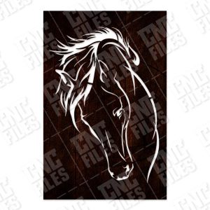 Horse face vector design files - DXF SVG EPS AI CDR