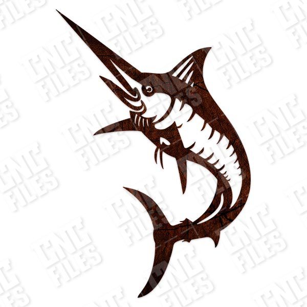 Blue marlin fish - DXF SVG EPS AI CDR