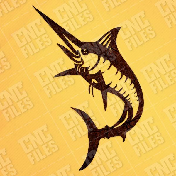 Blue marlin fish - DXF SVG EPS AI CDR