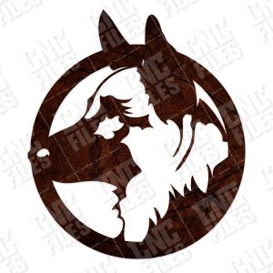 Dog german shepherd vector design files - DXF SVG EPS AI CDR