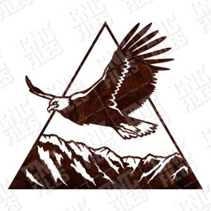 Eagle triangle mountain vector design files - DXF SVG EPS AI CDR