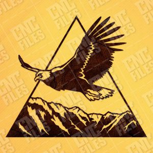 Eagle triangle mountain vector design files - DXF SVG EPS AI CDR