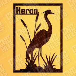 Heron flamingo vector design files - DXF SVG EPS AI CDR