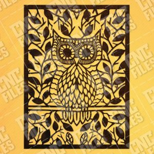 Owl leaves design files - DXF SVG EPS AI CDR