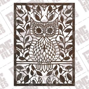 Owl leaves design files - DXF SVG EPS AI CDR