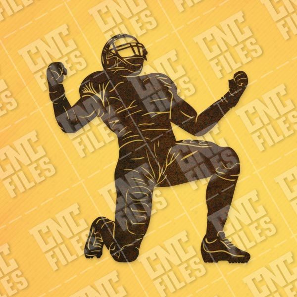 Football player vector design files – DXF SVG EPS AI CDR