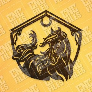 Horse and barn sign vector design files - DXF SVG EPS AI CDR